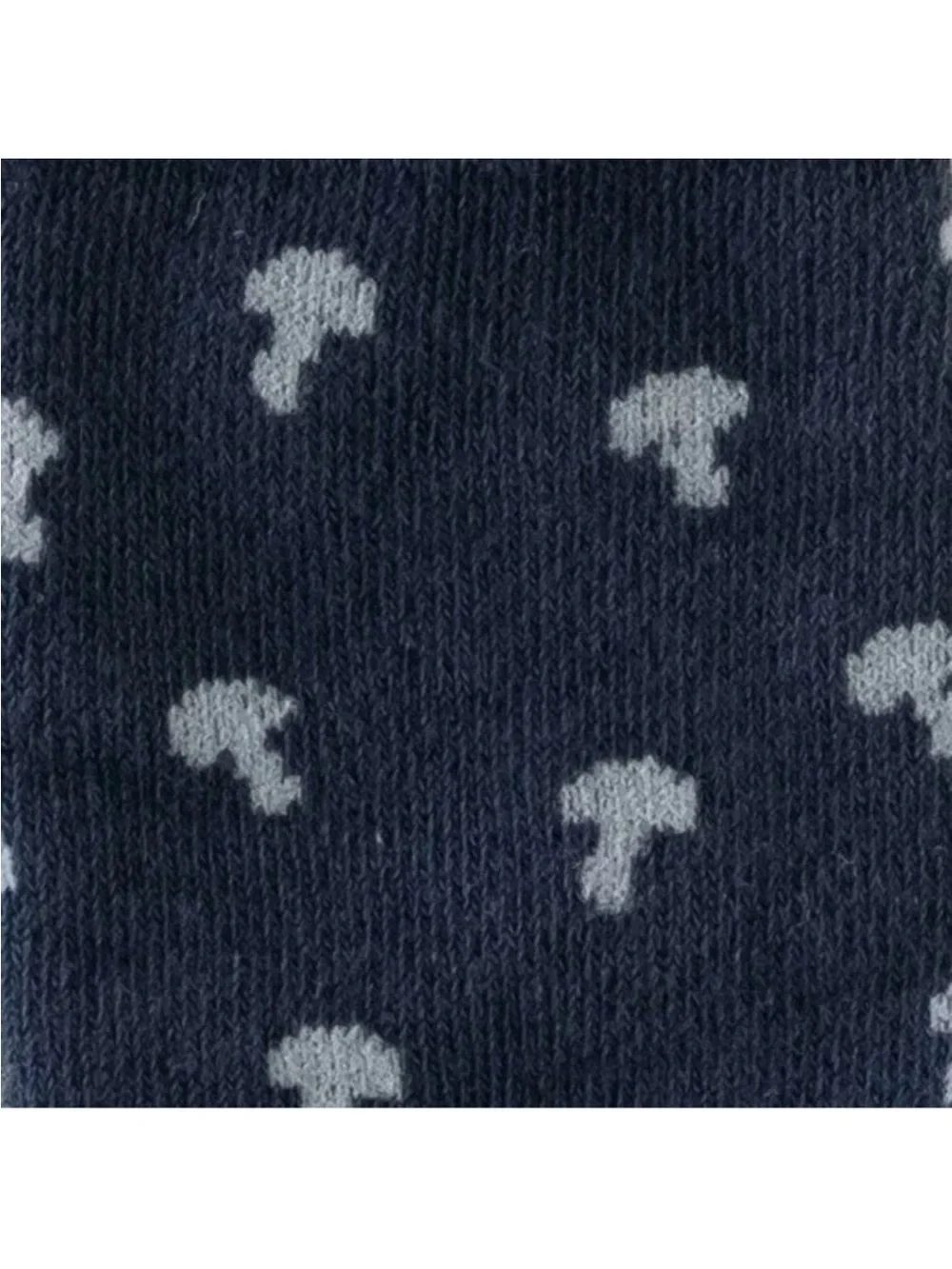 NWT Kate Quinn Organic Cotton Jacquard Navy Baby Footless Tights 18-24m Mushroom